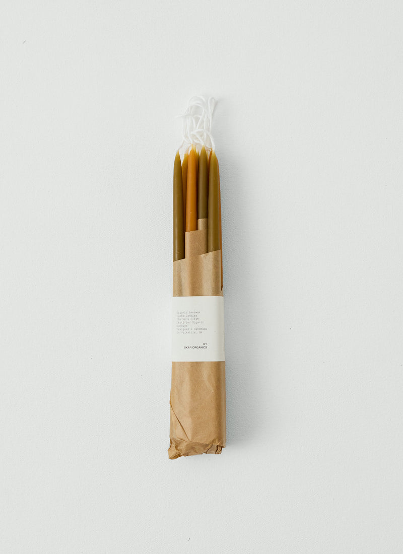 Skar Organics Beeswax Slim Dinner Candle Bundle | Multi