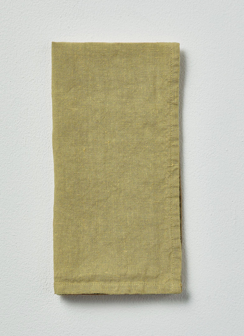 Washed Linen Napkin | Celery
