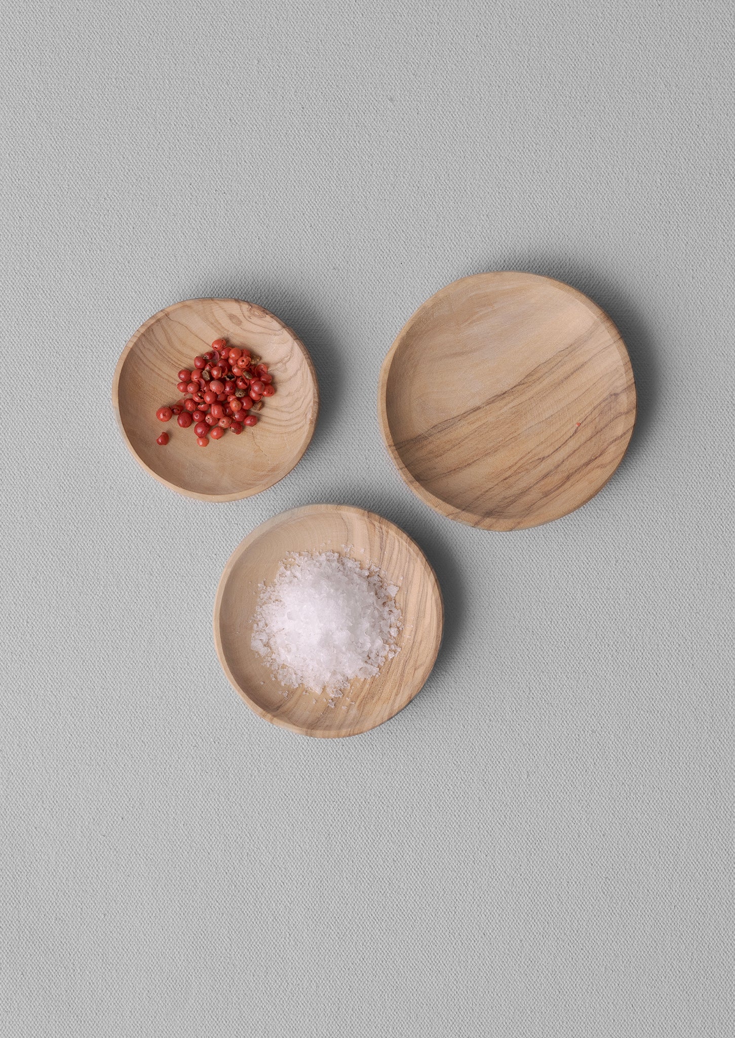Olive Wood Pinch Pot Set | Natural Wood