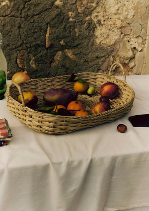 Hand Woven Wicker Tray | Natural