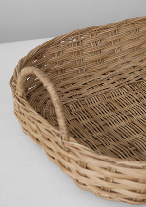 Hand Woven Wicker Tray | Natural