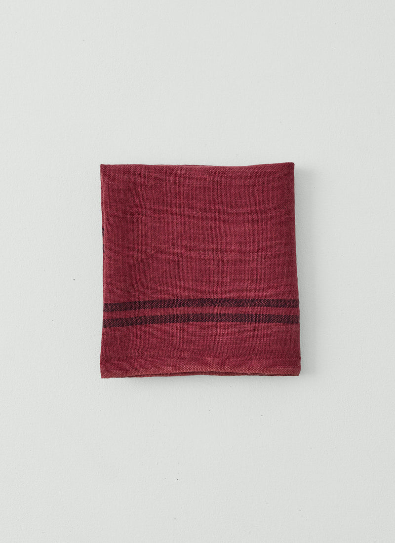 Charvet Linen Tea Towel | Russet Red