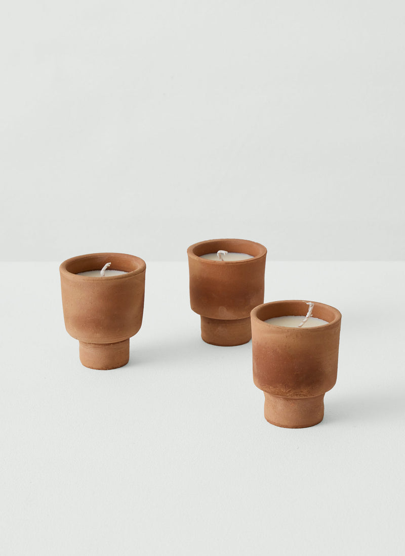 Small Citronella Garden Candle | Terracotta