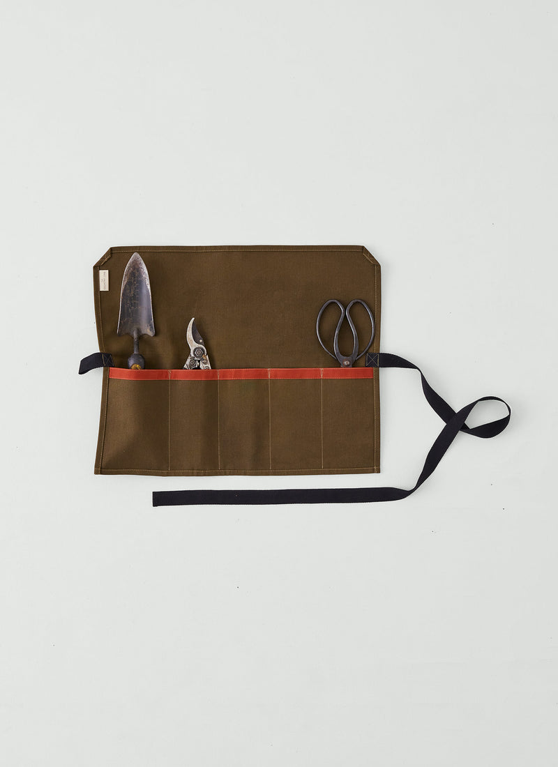 Waxed Canvas Tool Roll | Olive