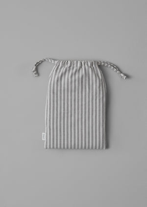 Organic Cotton Pyjama Stripe Fitted Sheet | Navy/Ecru