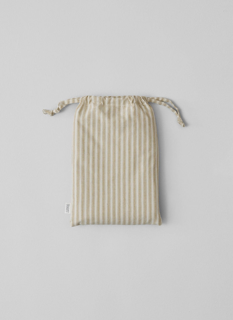 Ticking Stripe Cotton Oxford Pillowcase | Ecru/Straw