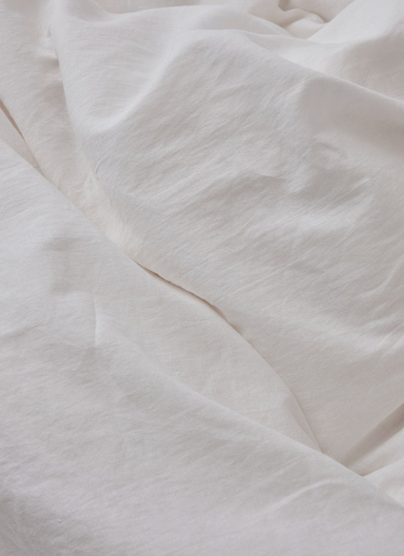 Washed Linen Cotton Oxford Pillowcase Set | Ecru
