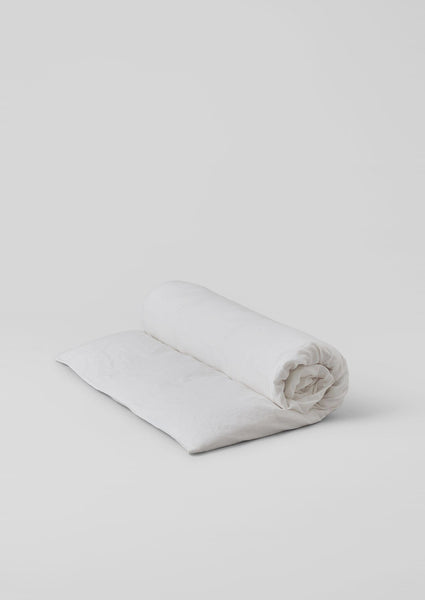 Washed Linen Cotton Duvet Cover Ecru