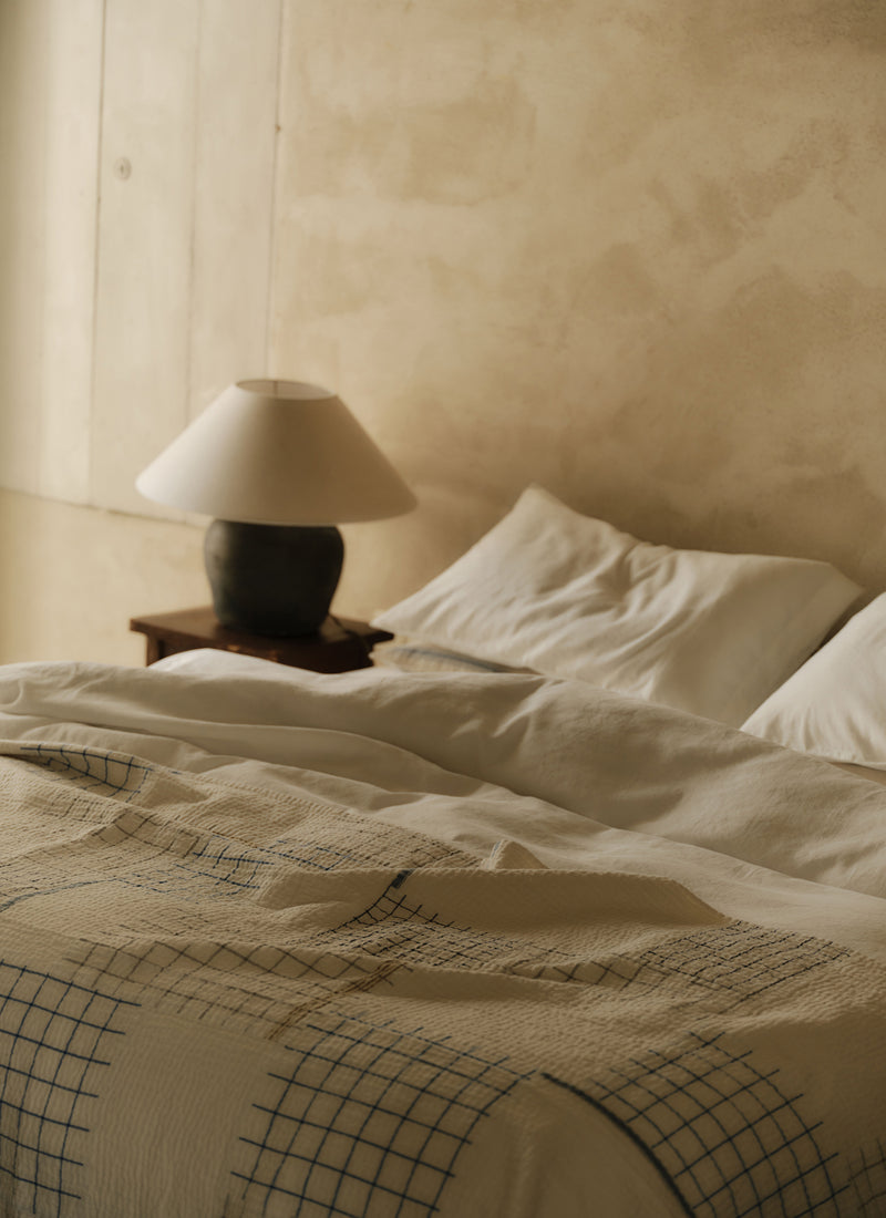 Washed Linen Cotton Duvet Cover | Ecru