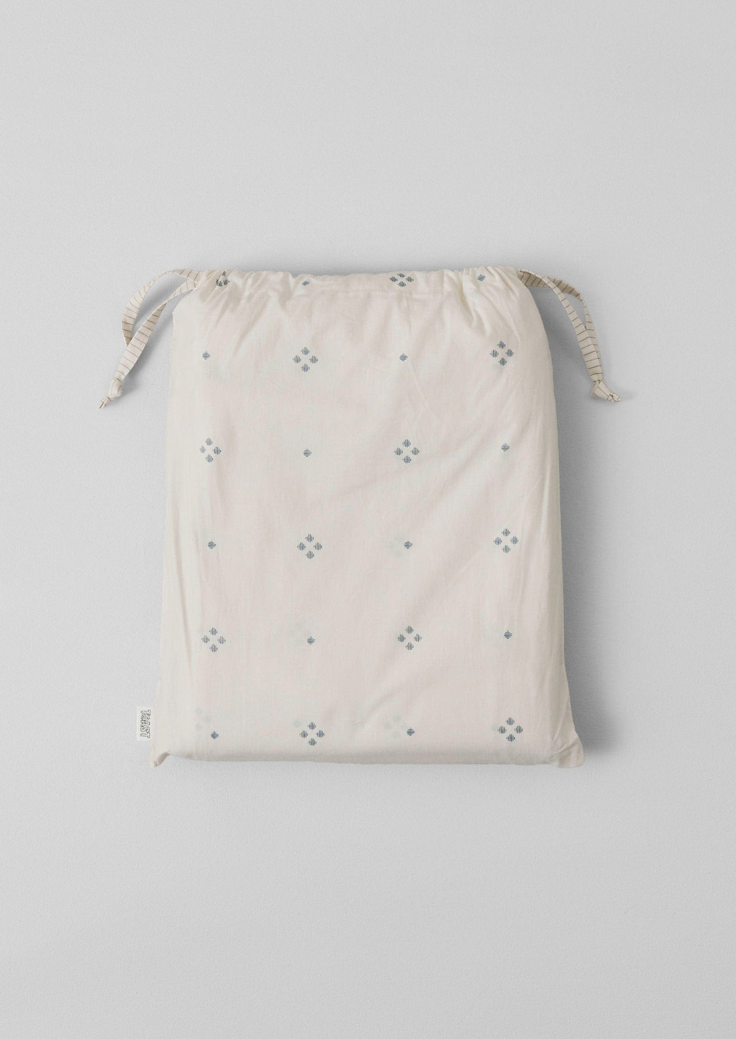 Rowan Print Duvet Cover | Ecru/Soft Blue