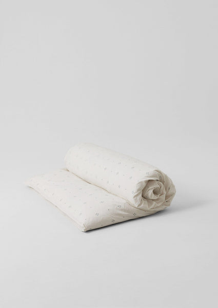 Rowan Print Cotton Poplin Duvet Cover Ecru Soft