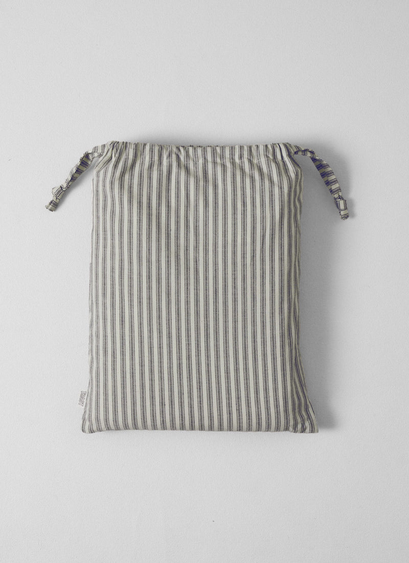 Ticking Stripe Cotton Duvet Cover | Ecru/Graphite