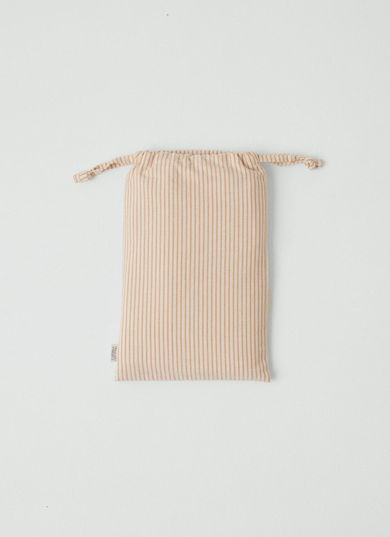 Soft Stripe Cotton Oxford Pillowcase Set | Clay/Ecru