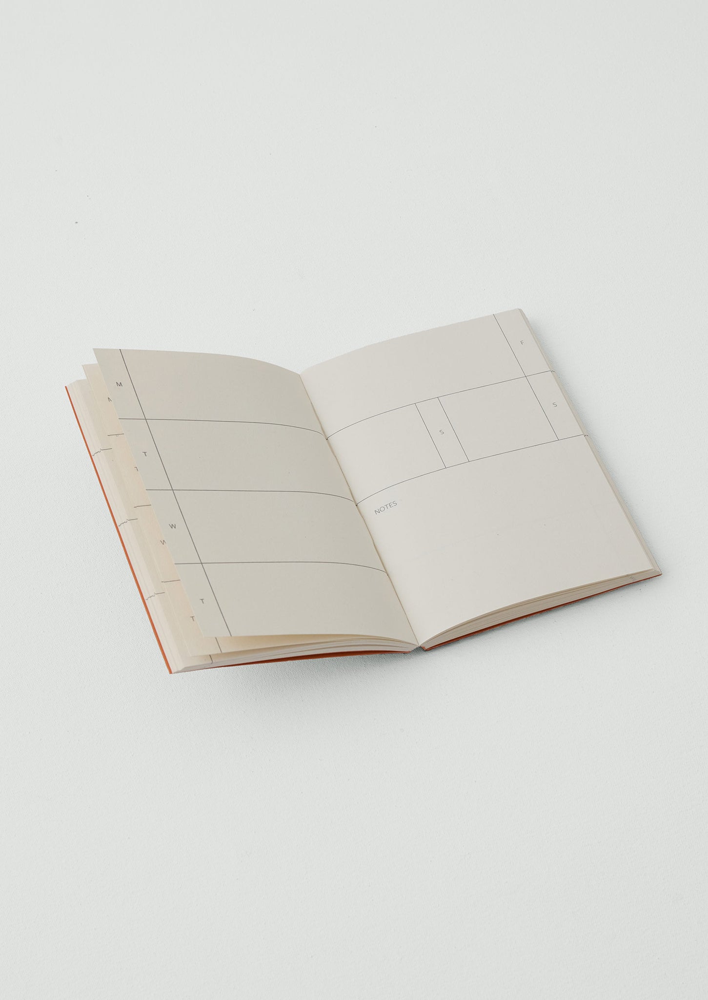 Hand Marbled Weekly Planner | Apricot/Soft Blue