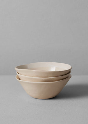 Wonki Ware White Wash Pudding Bowl | Natural/White