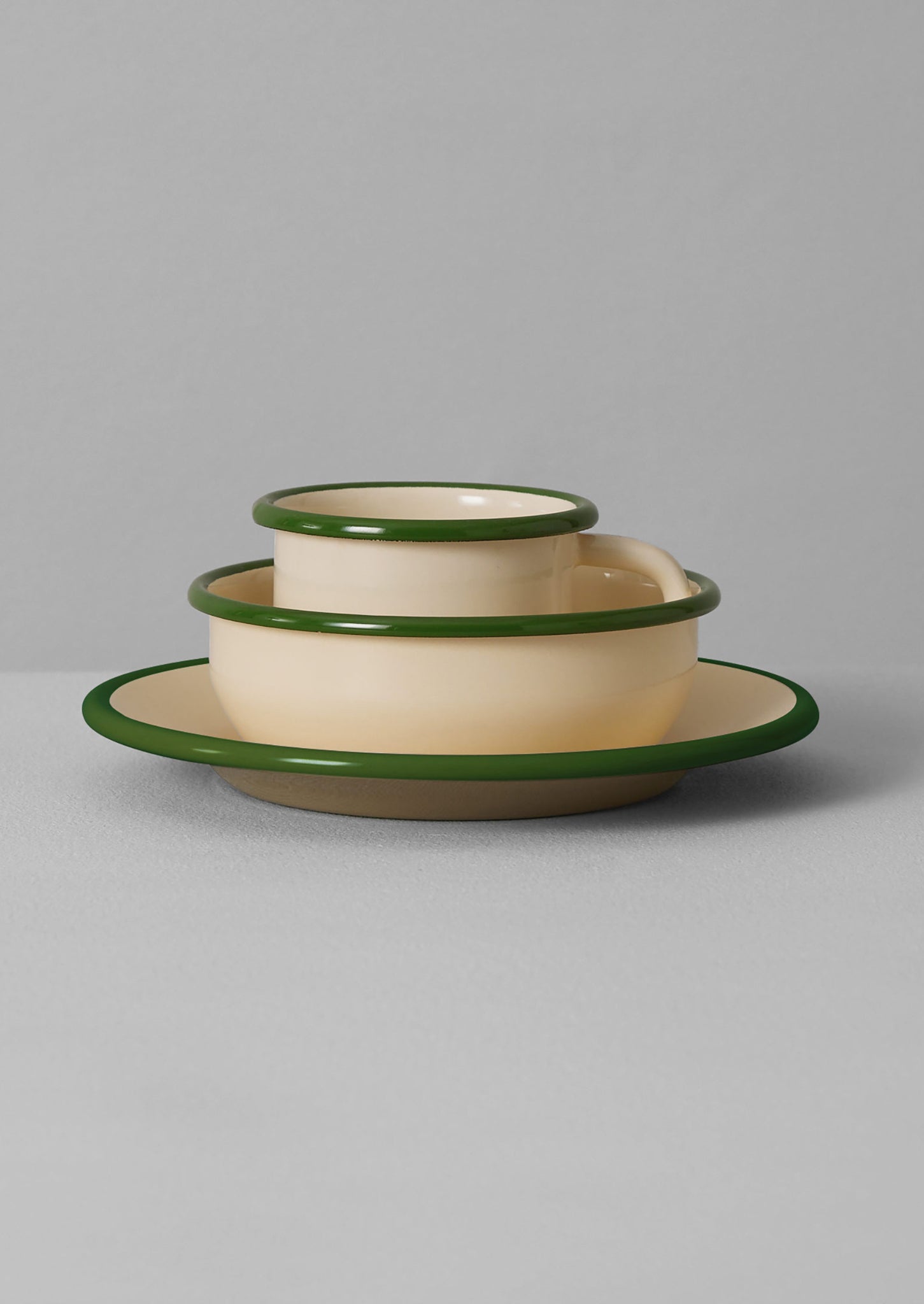 Enamel Plate | Cream/Leaf