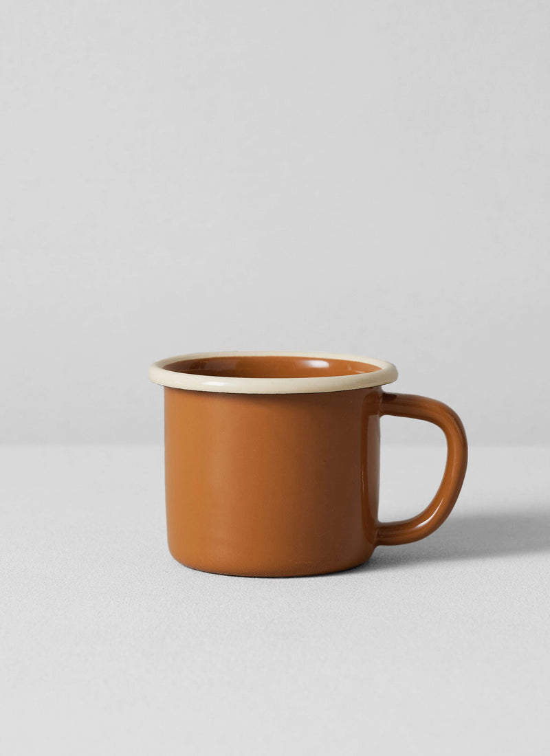 Contrast Rim Enamel Mug | Cumin/Cream