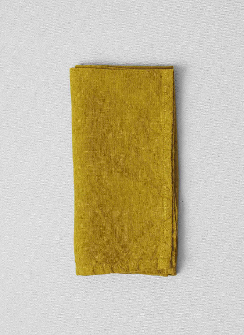 Washed Linen Napkin | Ochre