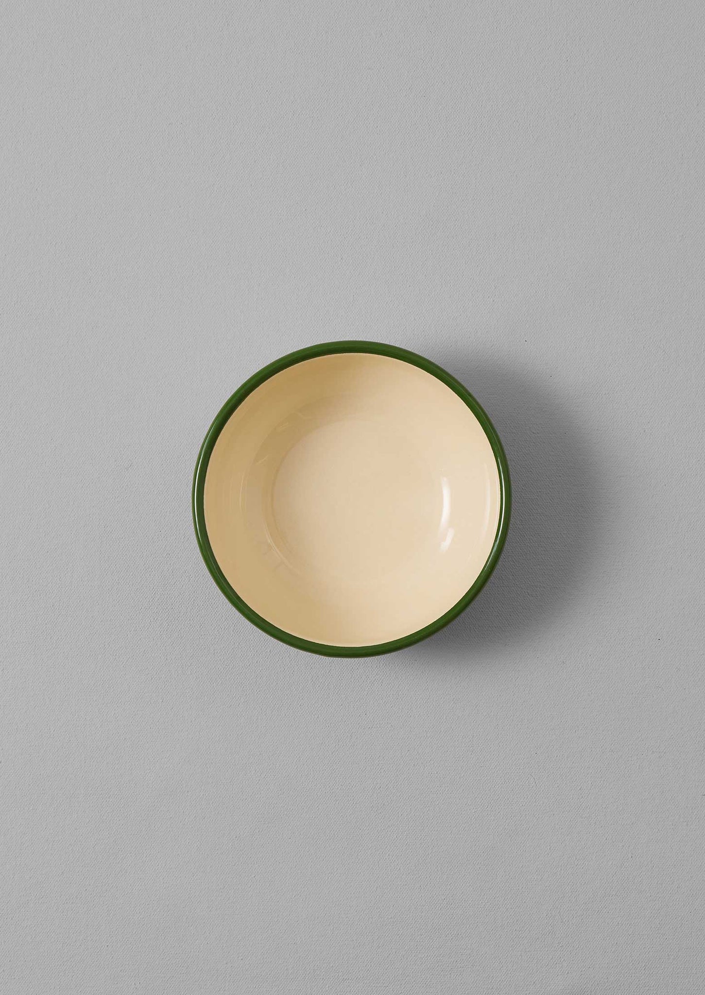 Enamel Picnic Bowl | Cream/Leaf