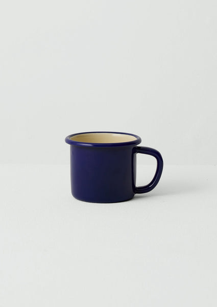 Enamel Mug Cream Blue