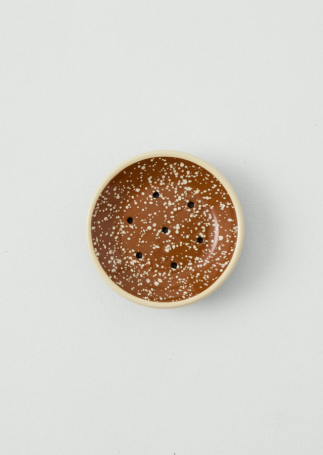 Splatter Enamel Platter | Olive/Ecru | TOAST