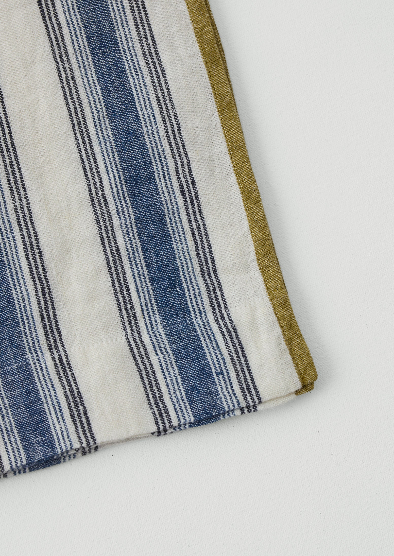 Chef Stripe Linen Tablecloth | Ecru/Multi Blue | TOAST