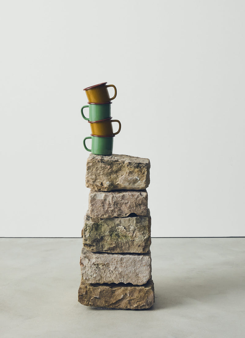 Contrast Rim Enamel Mug | Mint/Chestnut