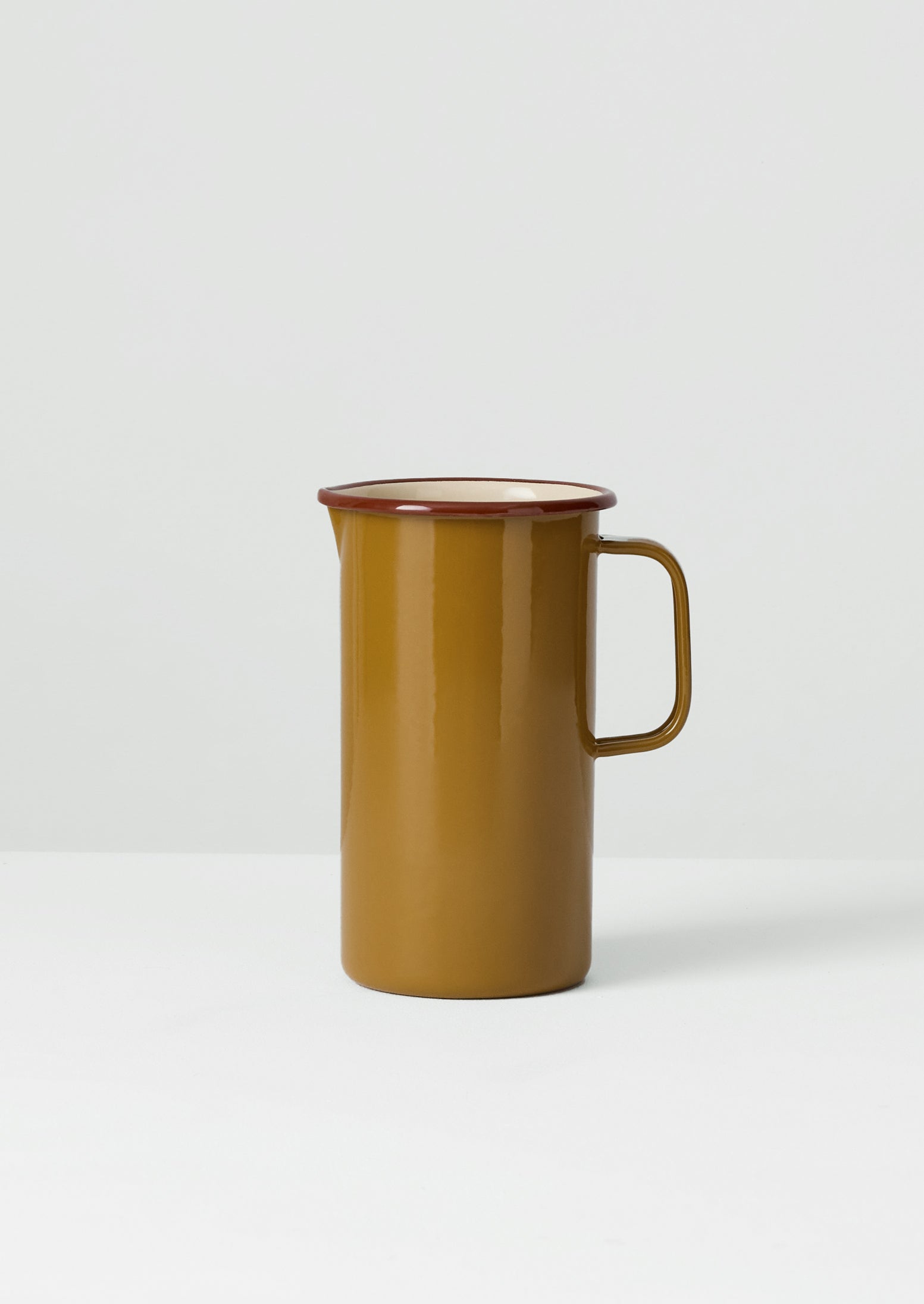 Contrast Rim Enamel Jug | Ochre/Chestnut | TOAST
