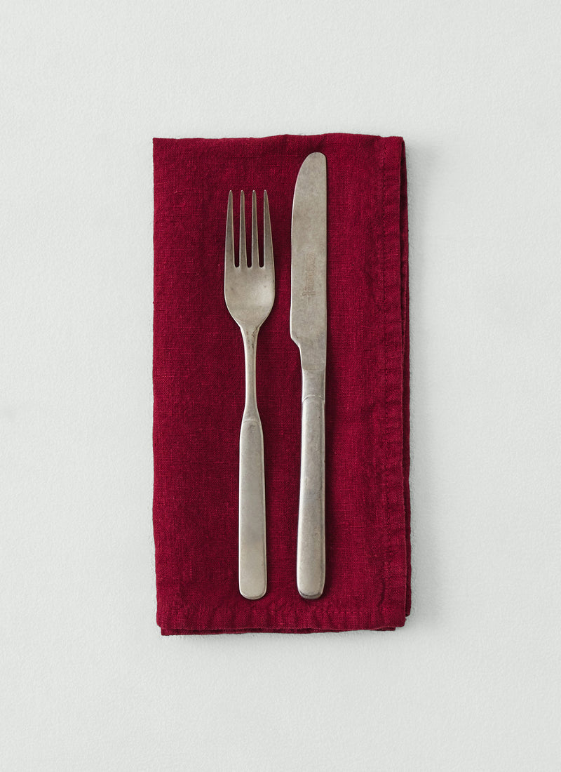 Washed Linen Napkin | Beetroot