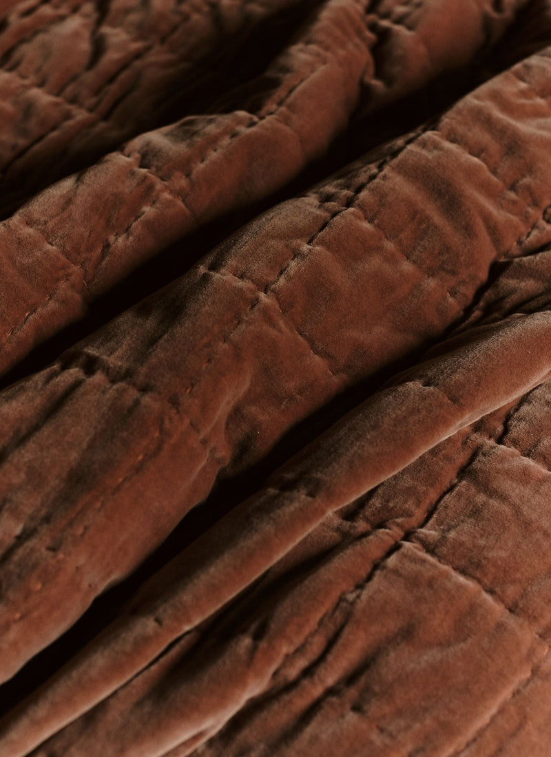 Hand Stitched Organic Velvet Quilt | Dulse