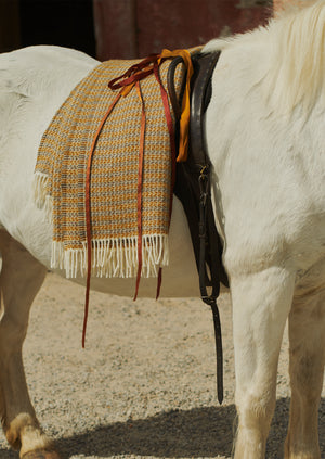 Klippan Curve Wool Blanket | Cinnamon/Mole