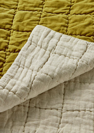 Hand Stitched Organic Velvet Quilt Pomelo TOAST