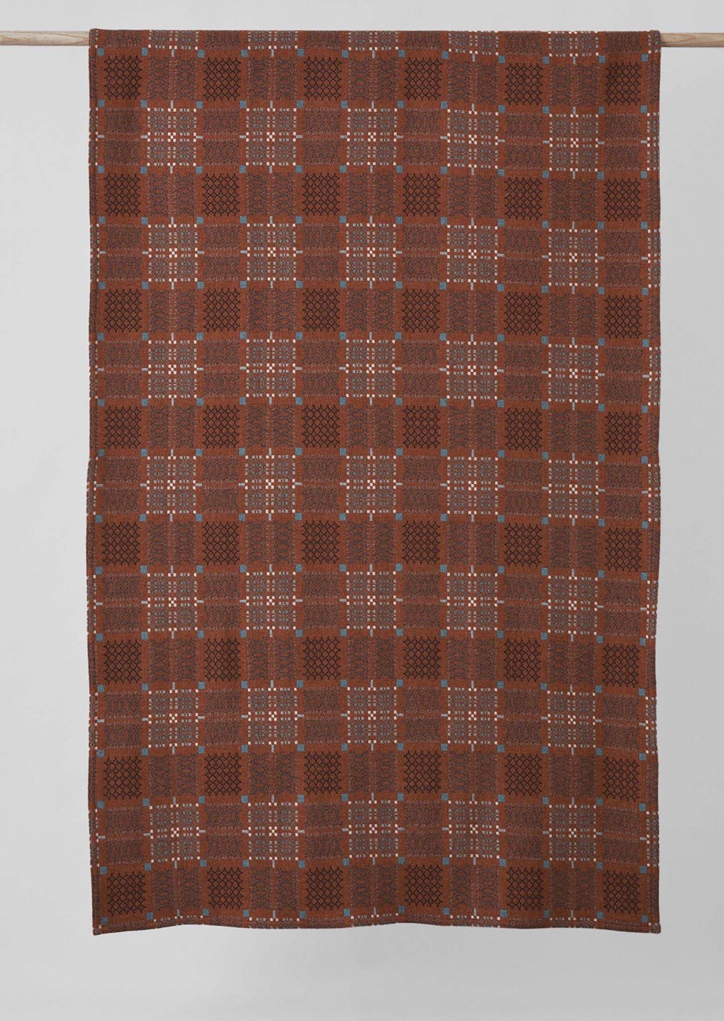 Melin Tregwynt Welsh Blanket | Rust/Topaz