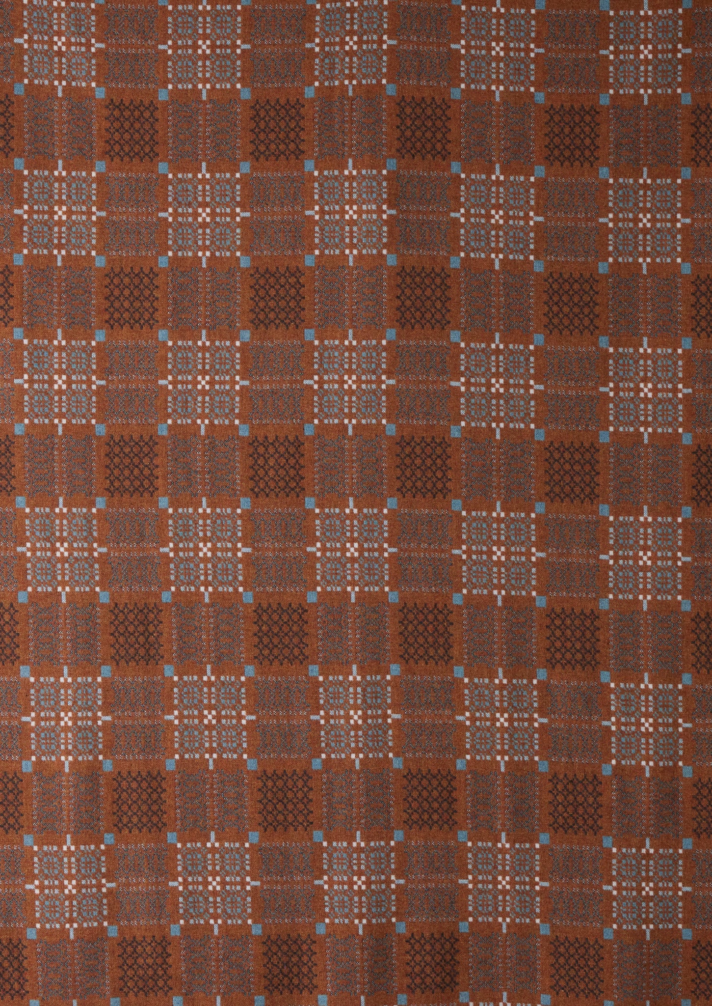 Melin Tregwynt Welsh Blanket Rust/Topaz TOAST