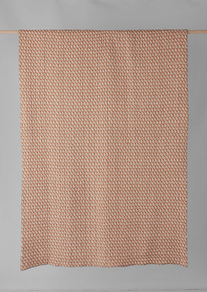 Arc Block Print Cotton Quilt | Russet Orange/Sage
