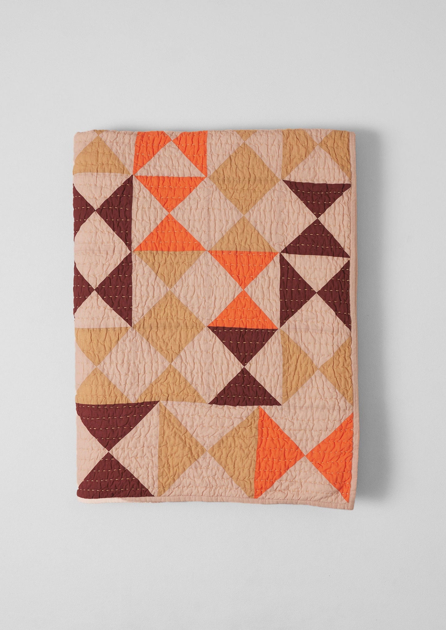 Kite Patchwork Quilt | Straw/Poppy