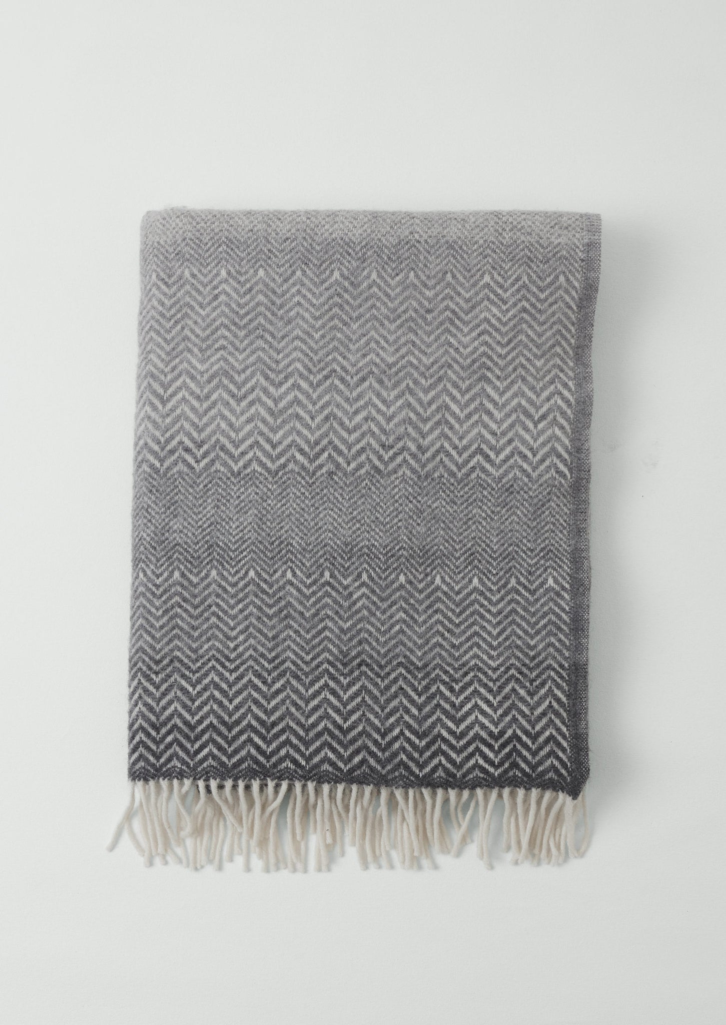 Ombre Wool Blanket | Charcoal/Mist