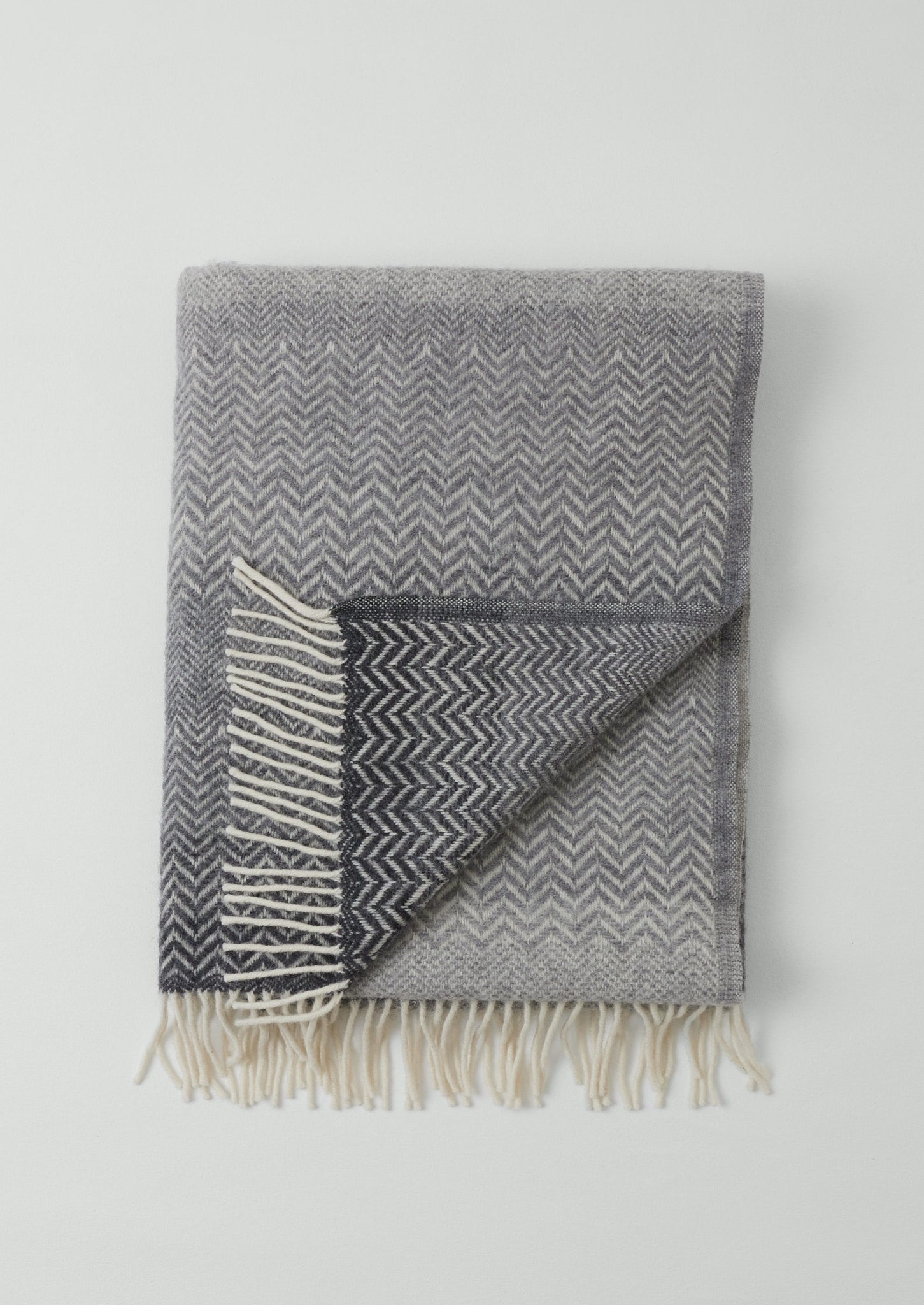 Ombre Wool Blanket | Charcoal/Mist