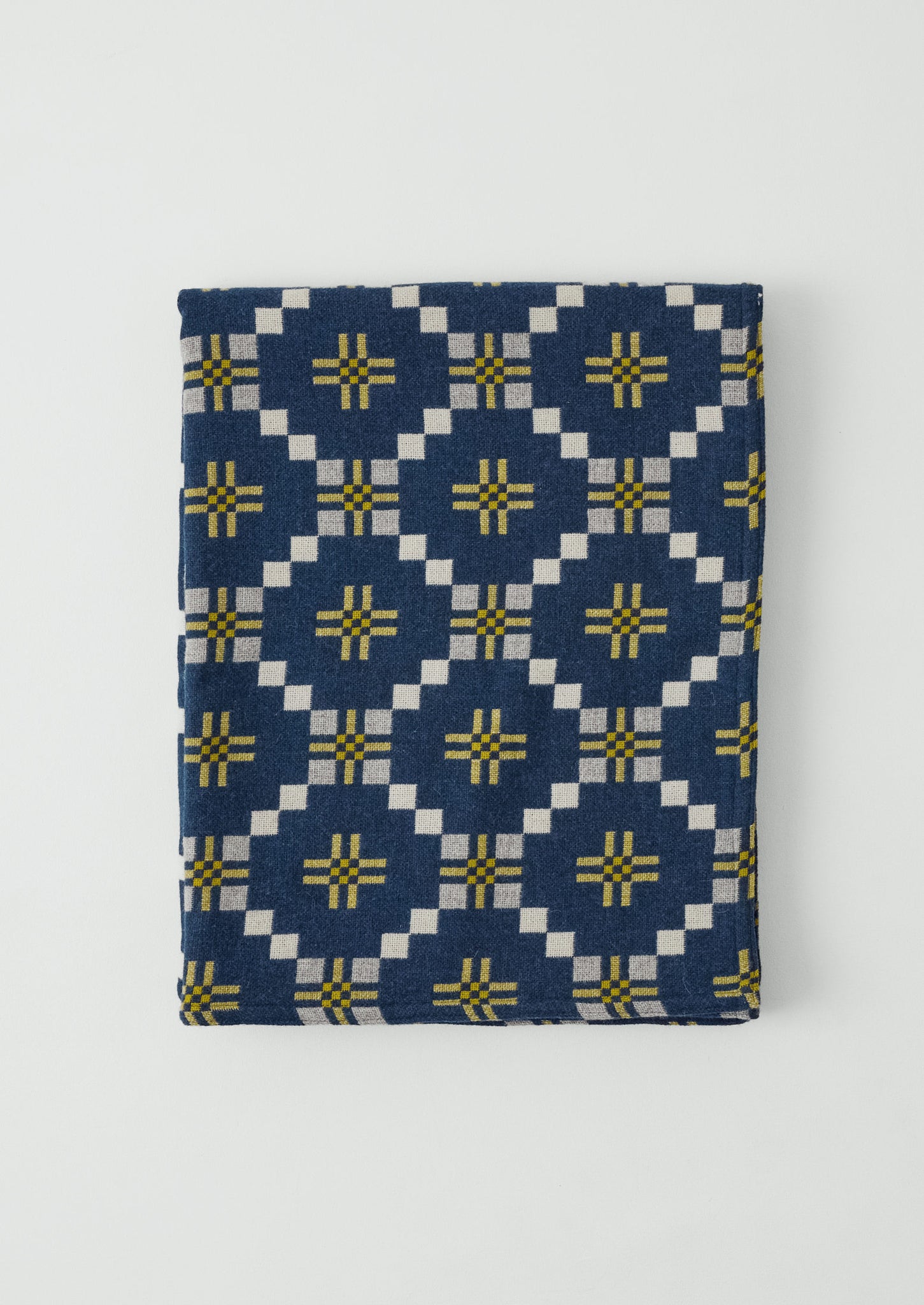 Melin Tregwynt Welsh Blanket | Midnight/Citrus | TOAST