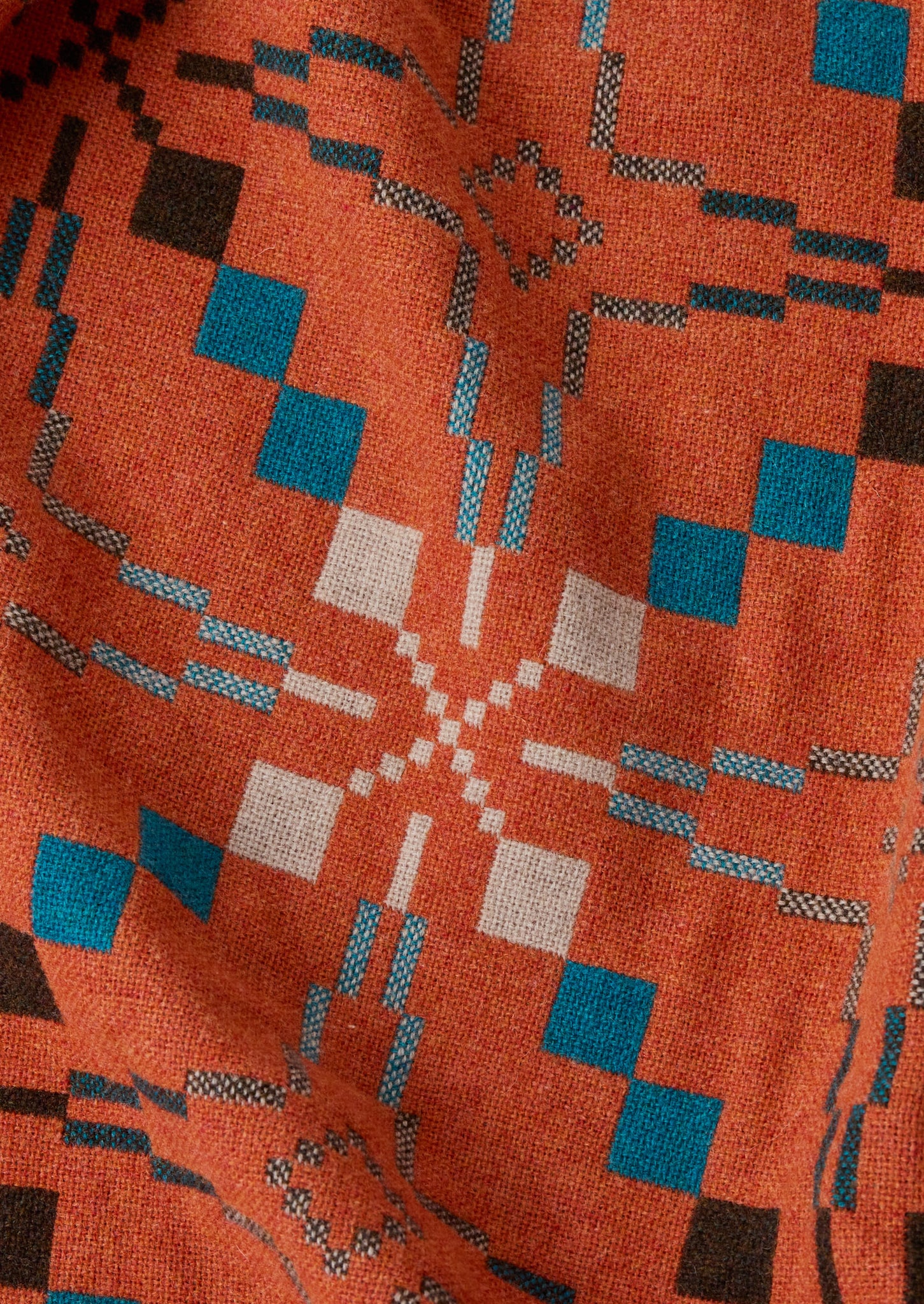 Melin Tregwynt Vintage Star Blanket | Copper