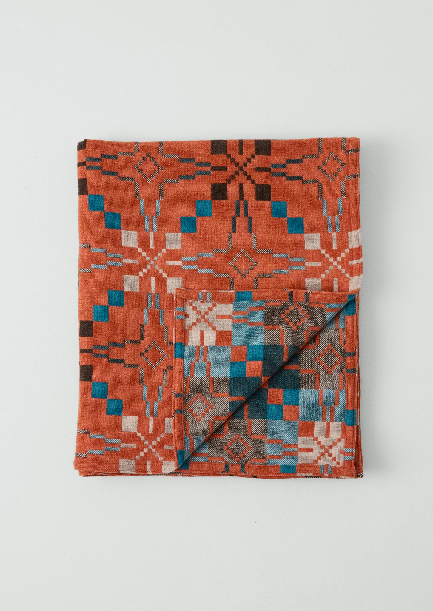 Melin Tregwynt Vintage Star Blanket | Copper