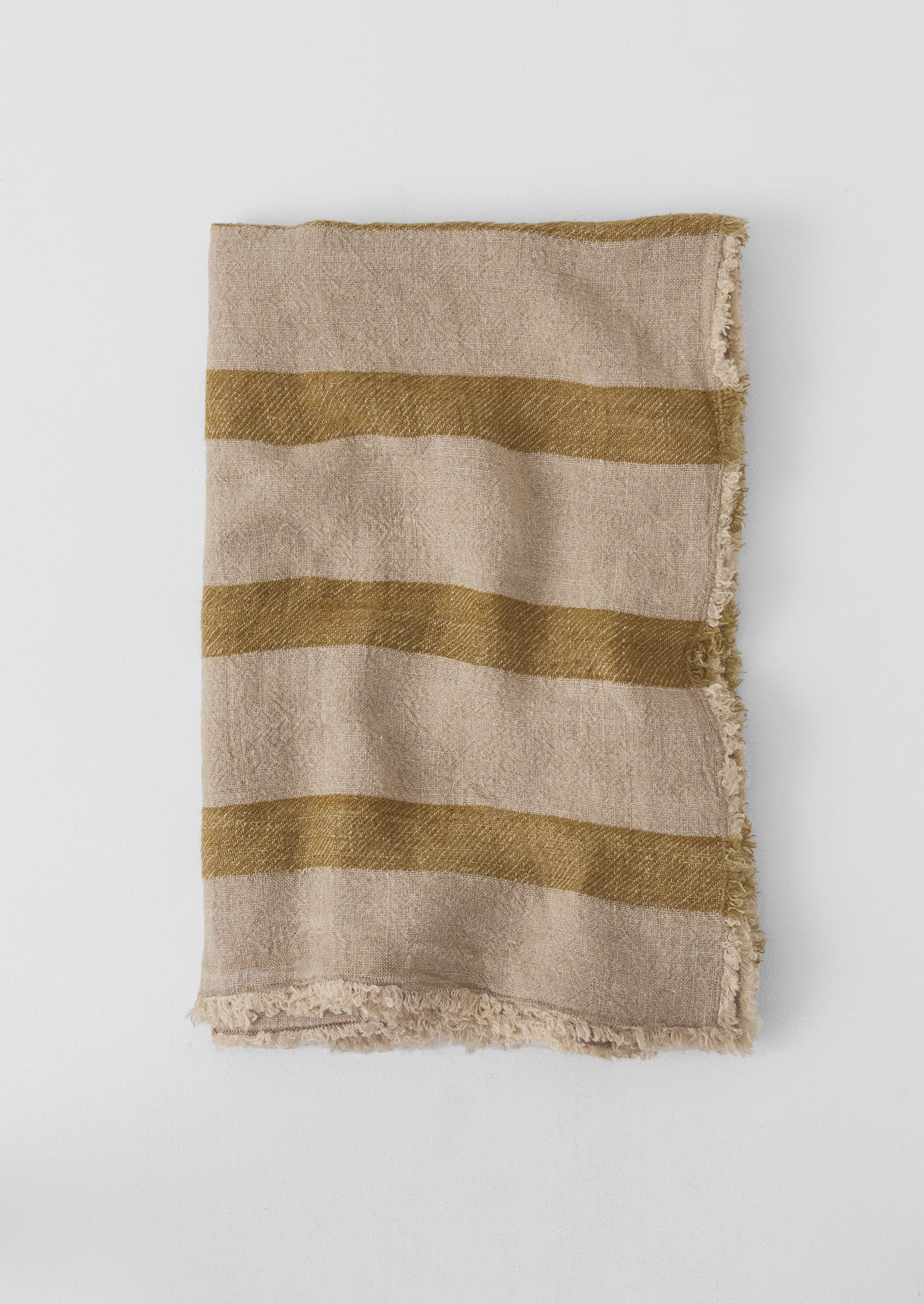 Stripe Linen Throw | Amber/Natural | TOAST