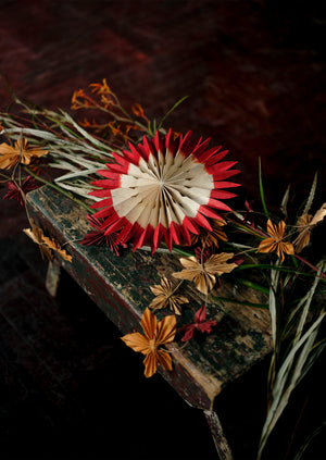 Maple Leaf Paper Garland | Madder/Pale Amber/Gold