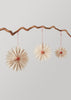 Hanging Zig Zag Paper Rosette Set | Ecru/Poppy