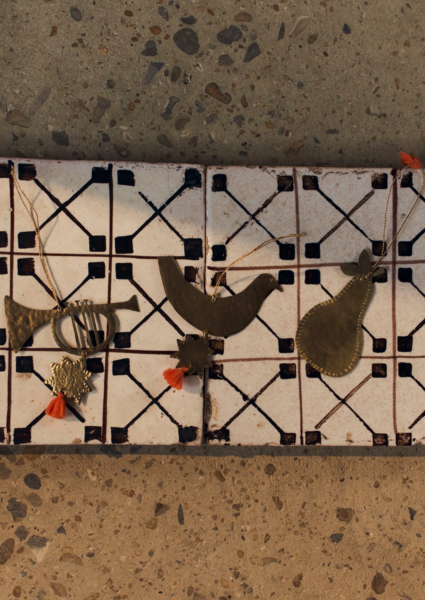 Hammered Metal Hen Decoration | Brass