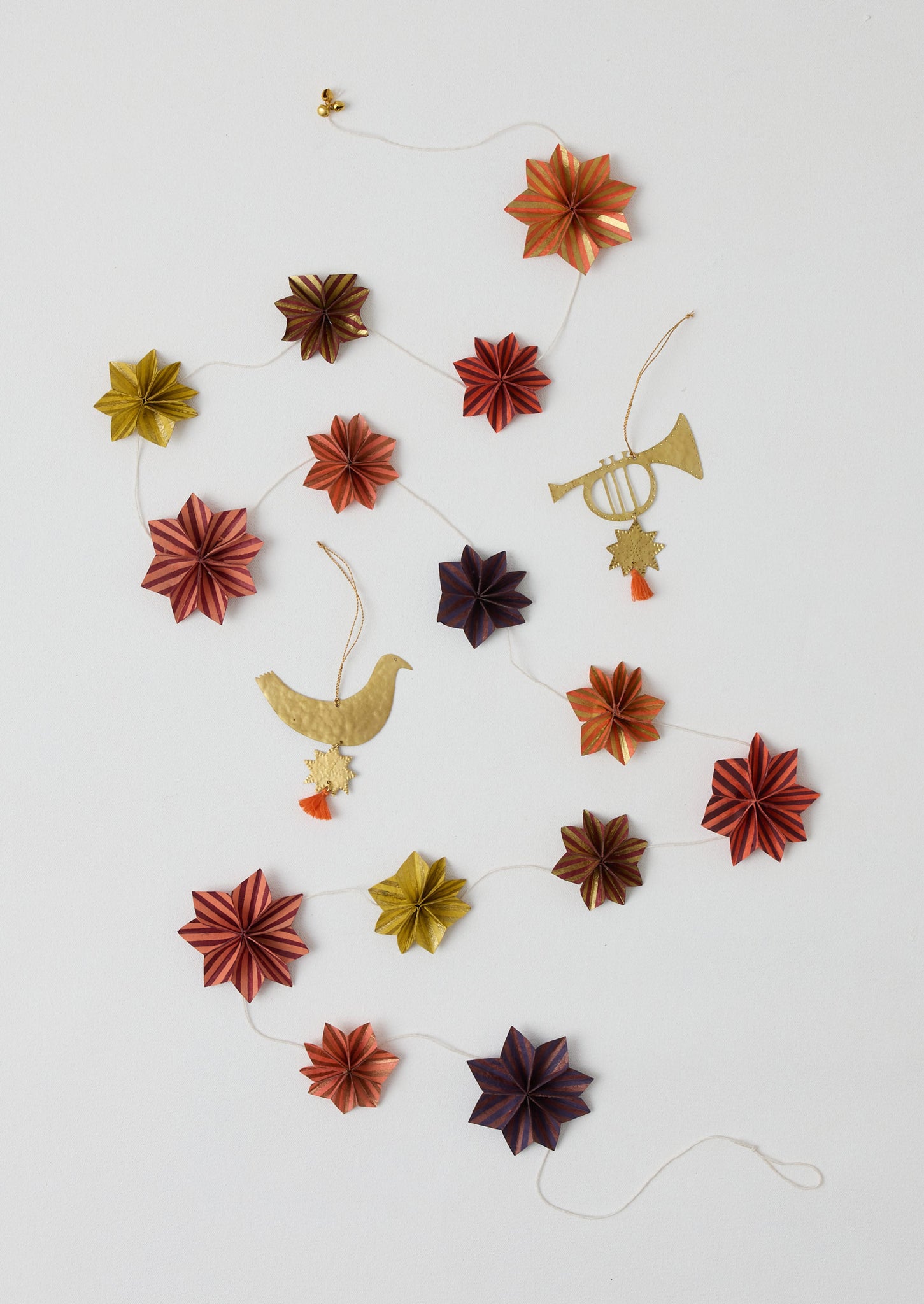 Hammered Metal Trumpet Decoration | Brass