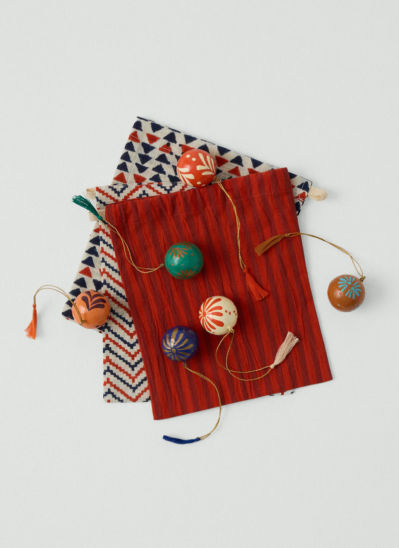 Mini Hand Painted Bauble Set | Multi