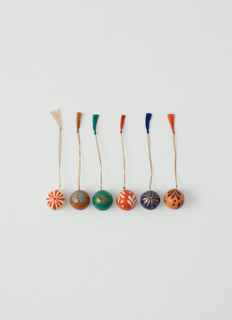 Mini Hand Painted Bauble Set | Multi