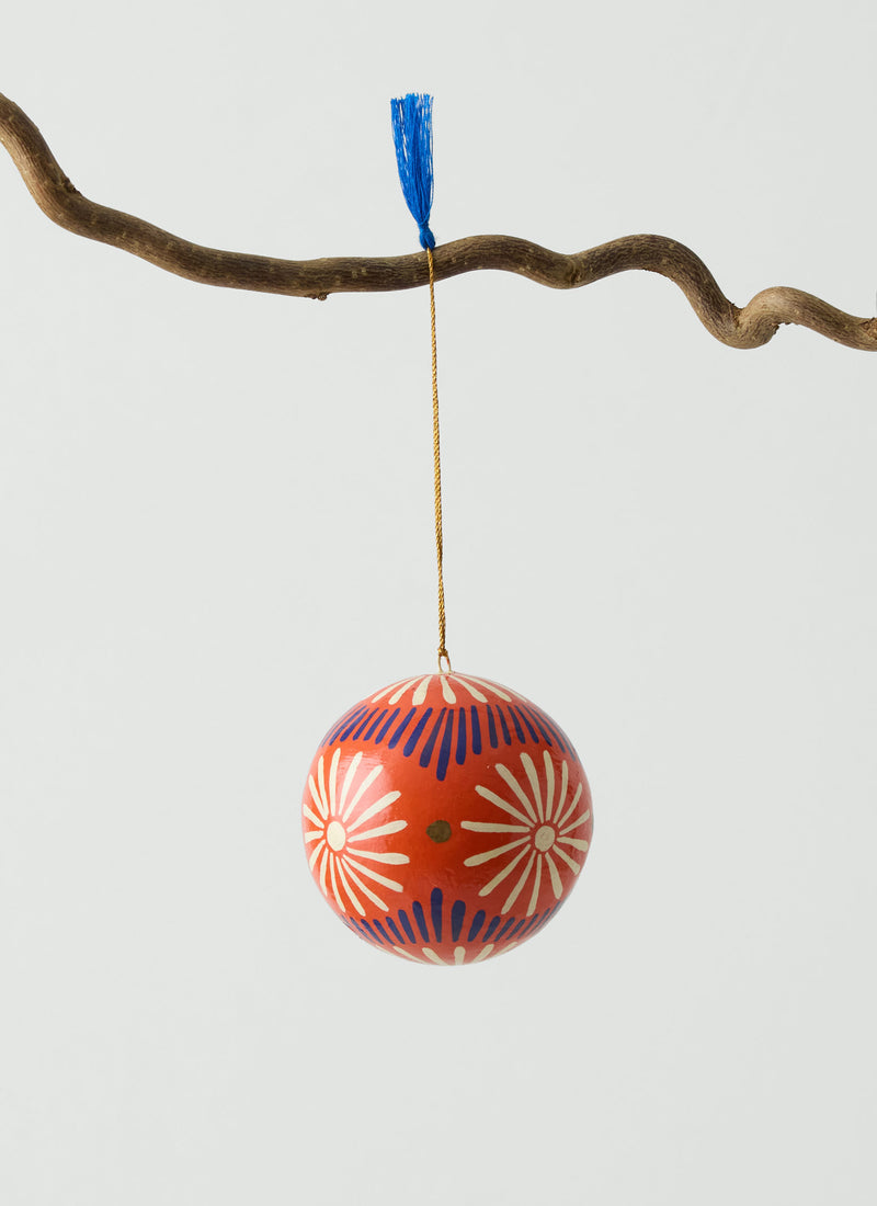 Folk Snowflake Hand Painted Bauble | Poppy