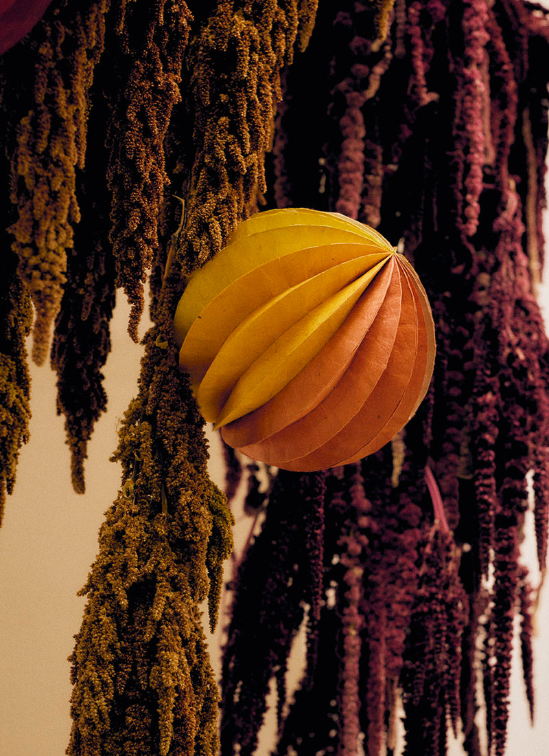 Small Gradient Pleated Decoration | Ochre Multi